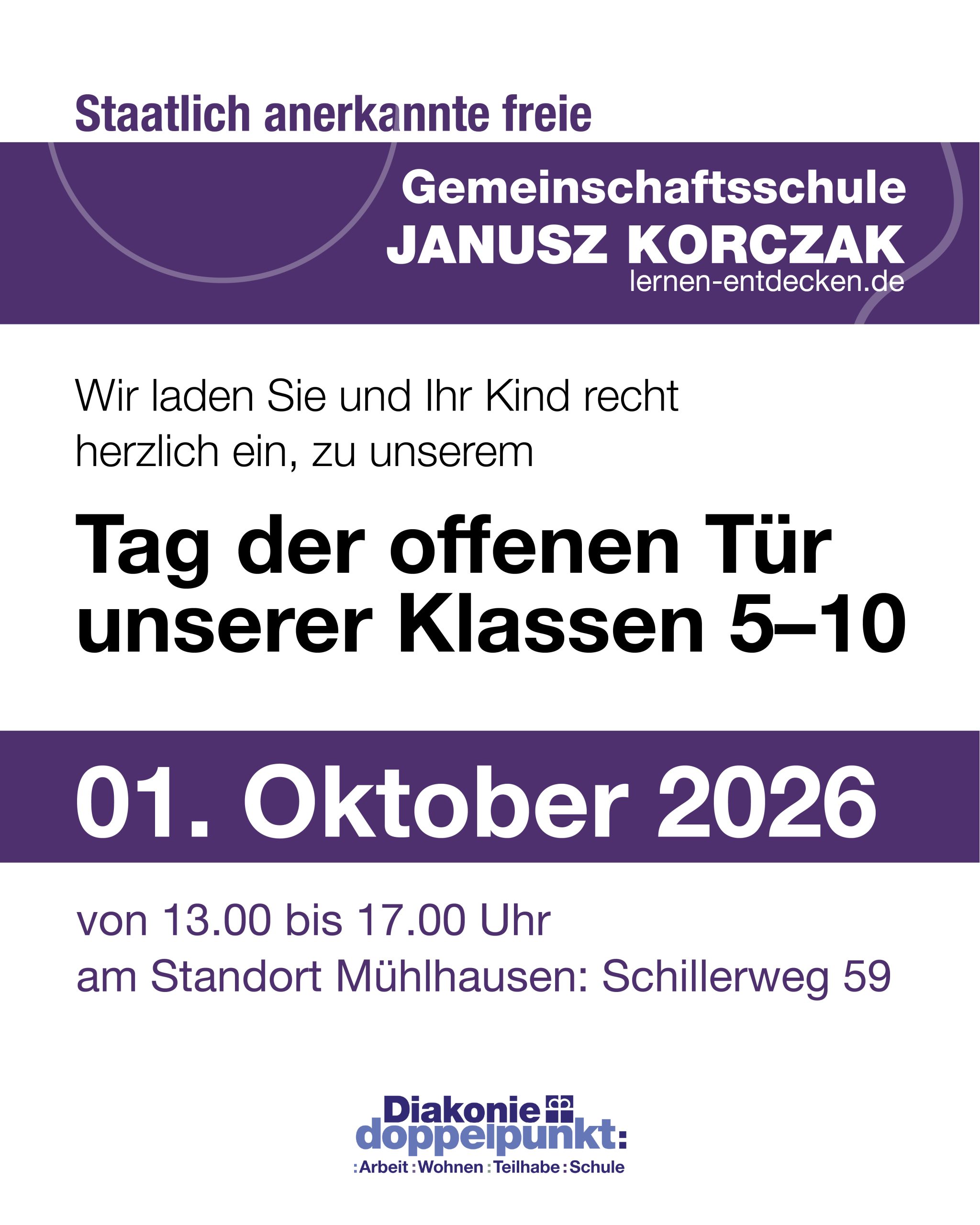 Herzliche Einladung zum Tag der offenen Tür